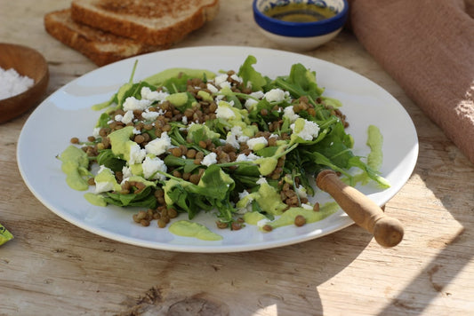 Lentil Salad with Avocado Dressing