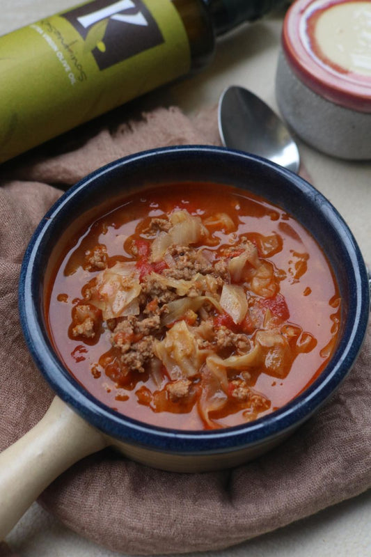 Deconstructed Lahanodolma Soup