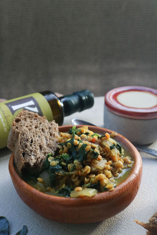 Red Lentil And Chards Stew