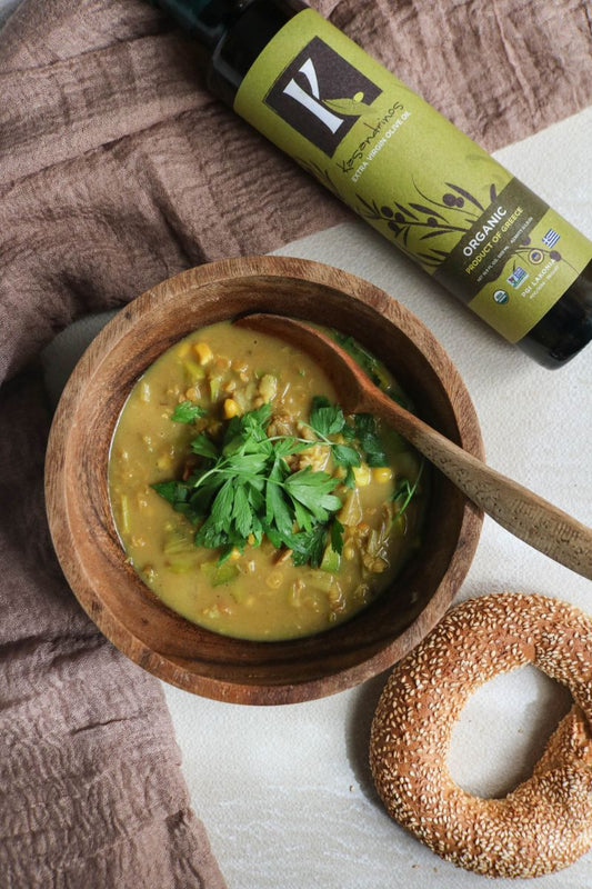 Red Lentil Soup with Pancetta  and Leeks