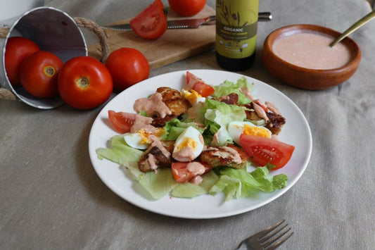 Chef's Salad with Chicken and Homemade Dressing