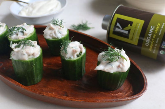 Tuna With Olive Oil Mayo In Cucumber Cups