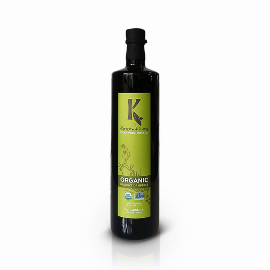 Organic Extra Virgin Olive Oil 1 Liter Glass Bottle