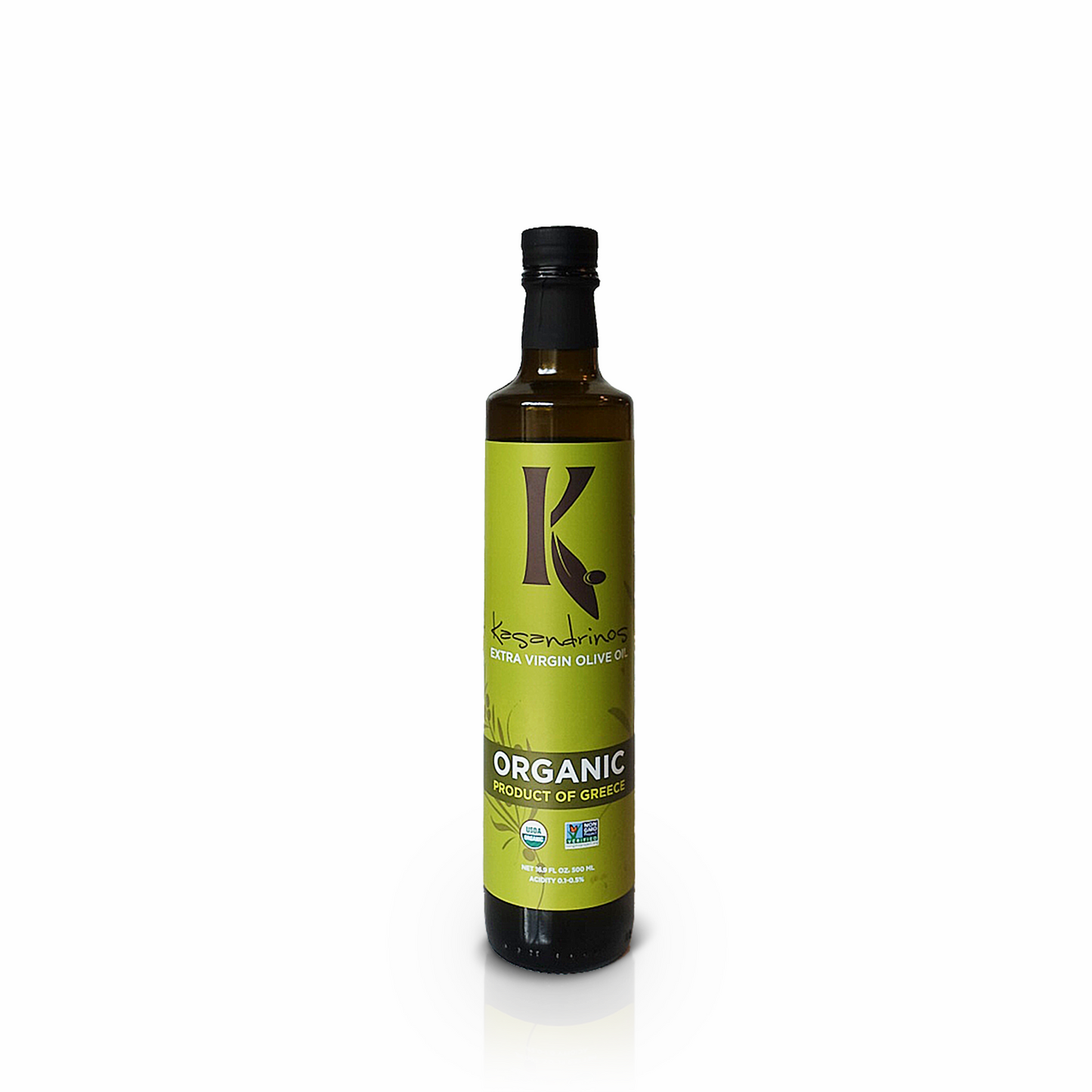 Organic Extra Virgin Olive Oil Glass Bottle  500ml