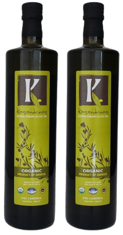 Organic Extra Virgin Olive Oil 1 Liter Glass Bottle