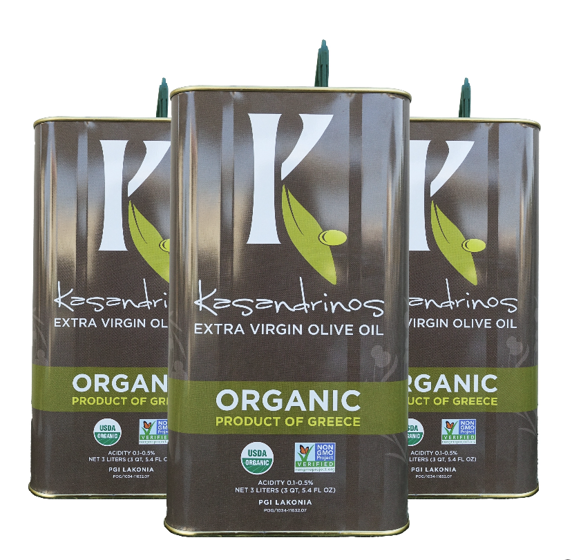 Organic Extra Virgin Olive Oil 3 Liter Can